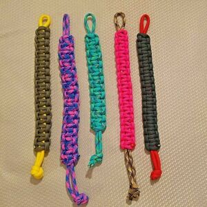 Paracord Bracelet - Assorted Colors - 5 Pcs‎